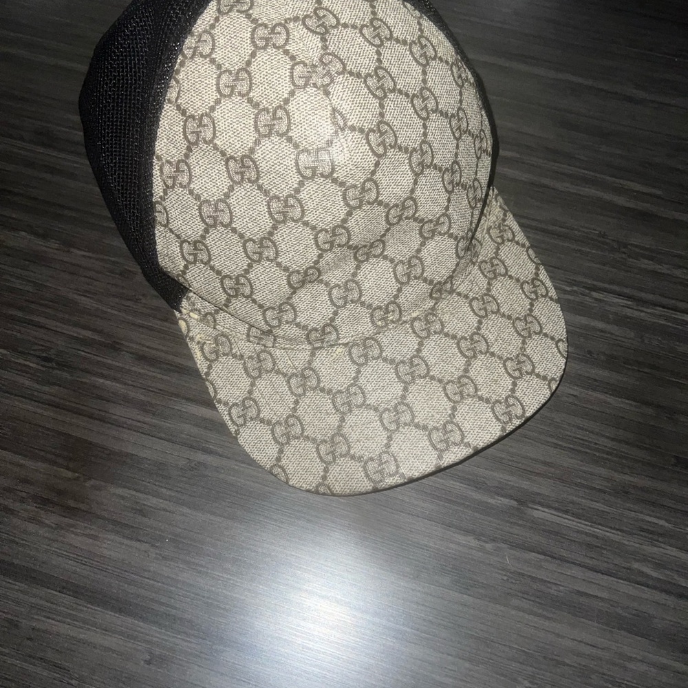 Authentic Gucci GG Supreme Black Hat w/ Web Stripe